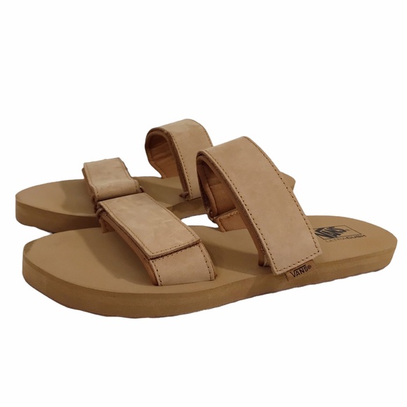 Vans | Shoes | Vans Womens Cayucas Two Strap Sandal Slides In Chipmunk Size  9 | Poshmark